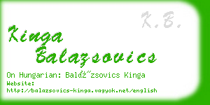 kinga balazsovics business card